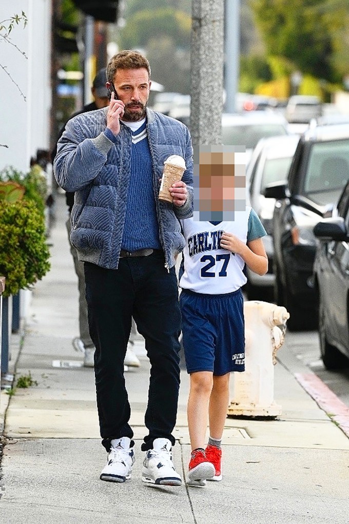 Ben Affleck Drinks Starbucks With Samuel