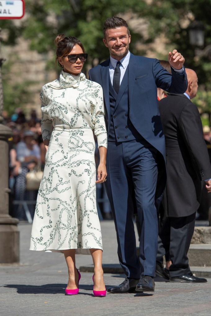 David And Victoria Beckham At The Wedding Of Sergio Ramos And Pilar Rubio