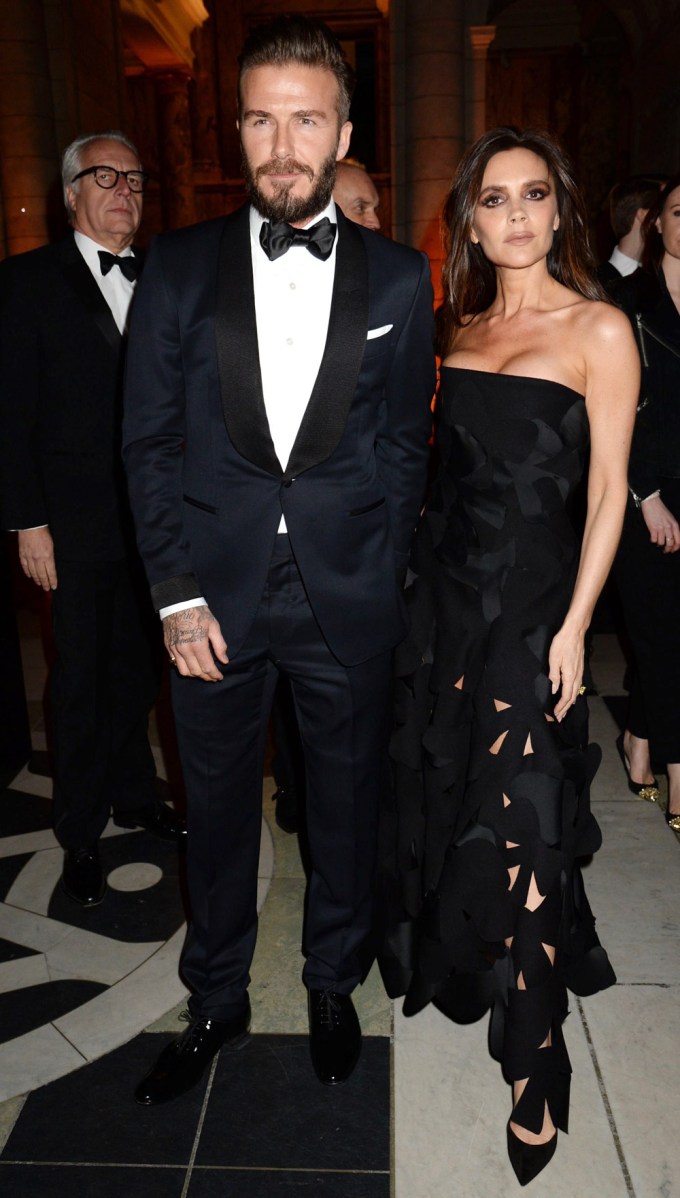 David and Victoria at the Alexander McQueen: Savage Beauty Fashion Benefit Dinner