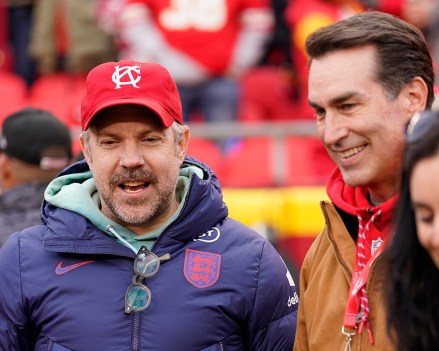 Jason Sudeikis and Rob Riggle at Arrowhead Stadium Kansas City, Missouri
NFL Rams Vs Chiefs, Kansas City, USA - 30 Aug 2022