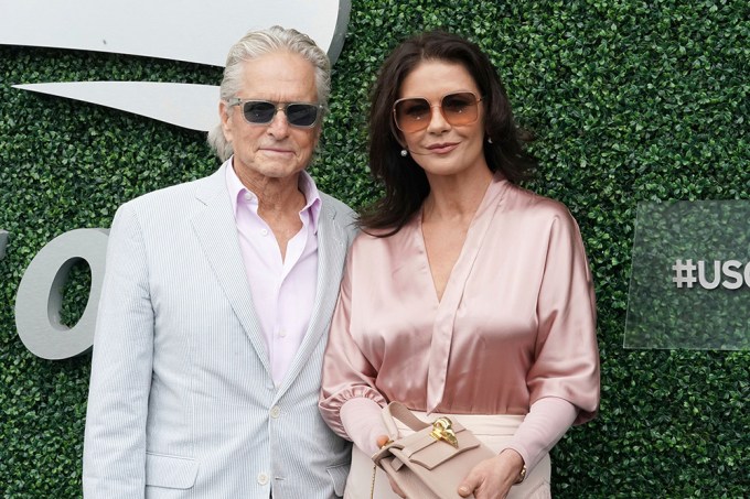 Michael Douglas & Catherine Zeta-Jones At The 2019 US Open Tennis