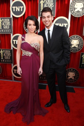 LOS ANGELES, CA - JANUARY 30: Kim Kardashian and Rob Kardashian at the Arrivals for the 17th Annual Screen Actors Guild Awards on January 30, 2011 at the Shrine Auditorium in Los Angeles, California. 
 Arrivals for 17th Annual Screen Actors Guild Awards