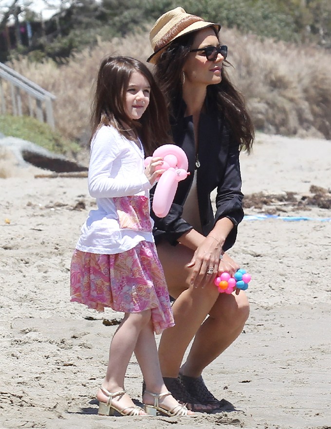 Katie Holmes & Suri Cruise Enjoy Memorial Day In Malibu