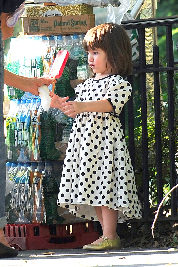 Suri Enjoys A Popsicle