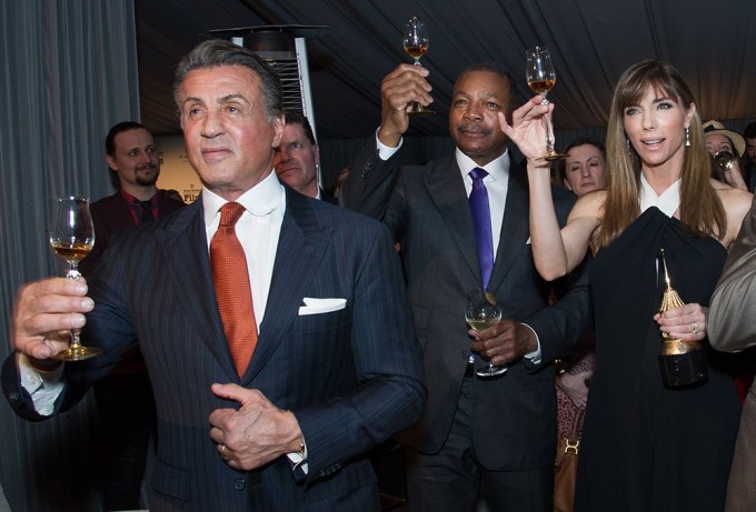 Jennifer Flavin & Sylvester Stallone Toast In 2016